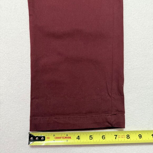 St. Johns Bay Women's Elastic Back Waistband Stretch Burgundy Pants Size 16 NWT - Picture 9 of 10